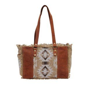 Hair-On Leather & Canvas Shoulder Bag-Myra Bag Camilla Crossbody Aztec Handbag